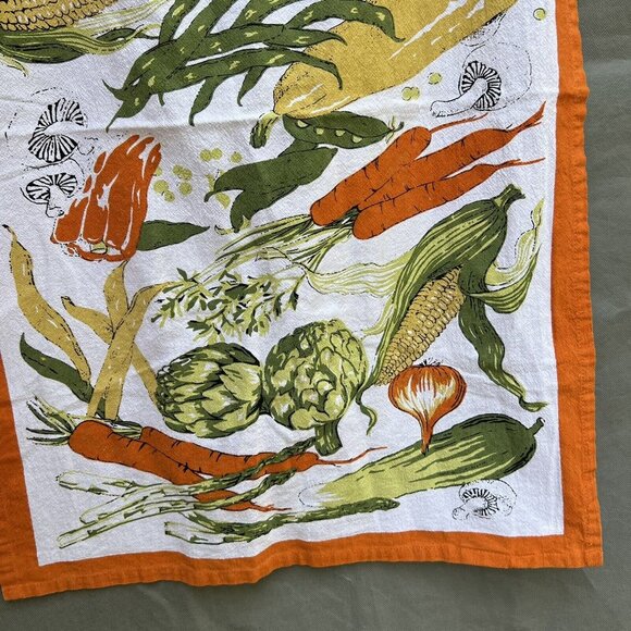 FETE 100% Cotton Harvest Plant Gardening Dish Tea Towel Fall Autumn Print - Picture 4 of 8